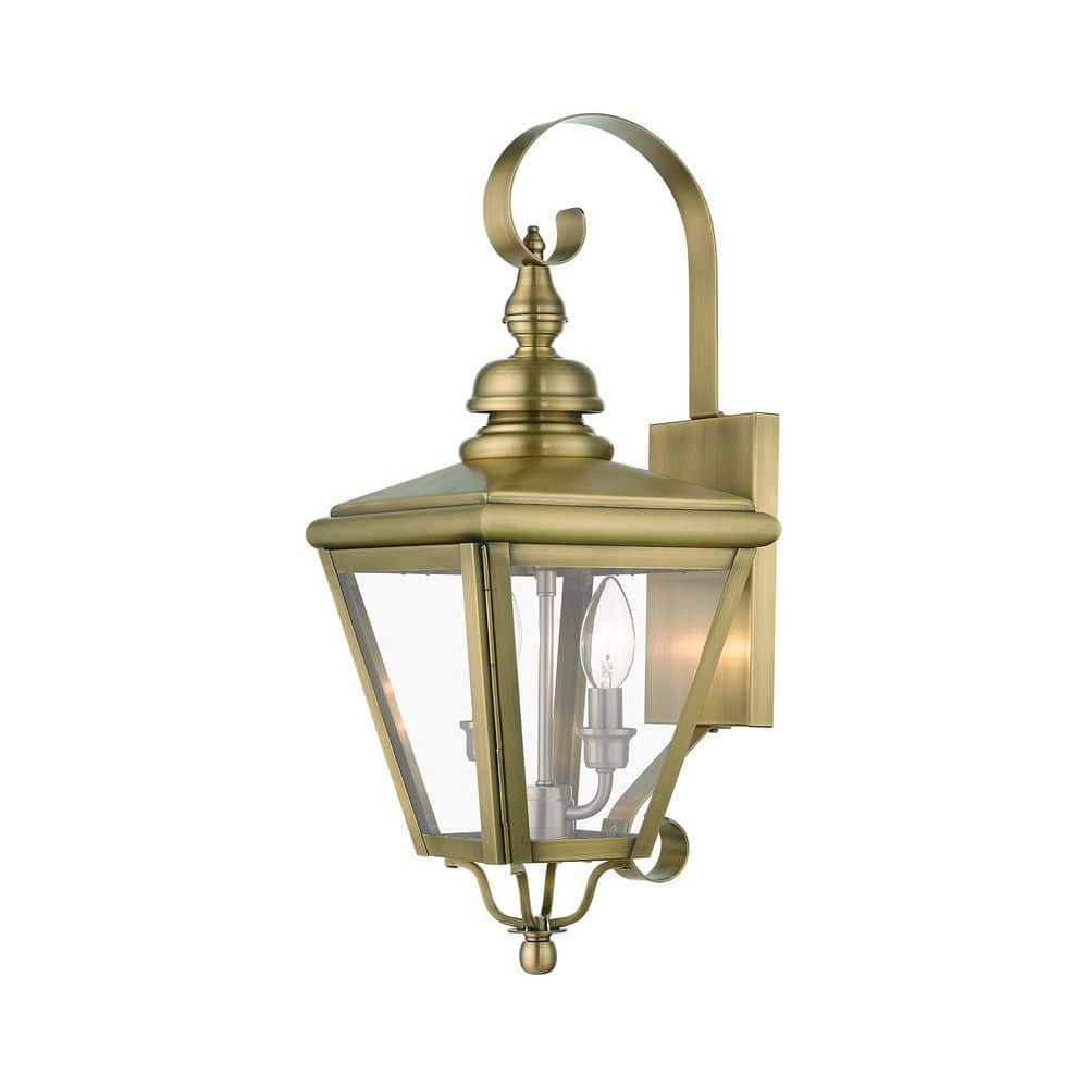 Yorktown Antique Brass Outdoor Sconce - 8.5 in. Hardwired with No Light Bulbs Included price history on PriceWatchPro