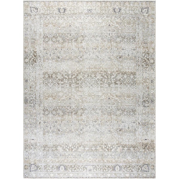 Livabliss Our PNW Home Rainier Sage Traditional 9 ft. x 12 ft. Indoor Machine-Washable Area Rug