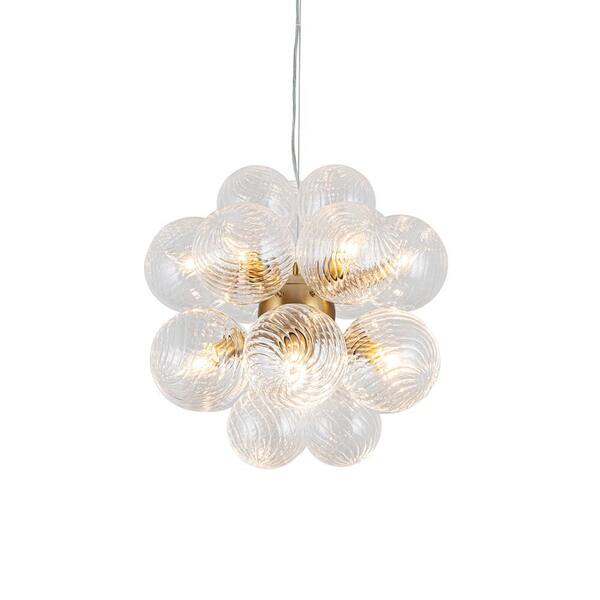 EDISLIVE Josie 12-Light Gold Modern Bubble Cluster Chandelier with ...