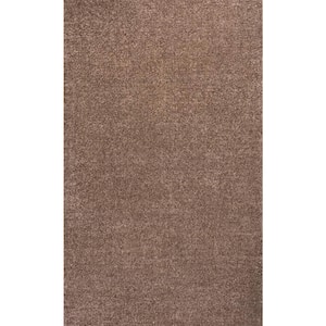 Haze Solid Low-Pile Brown 4 ft. x 6 ft. Area Rug