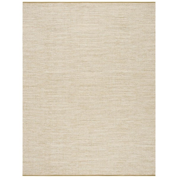 Montauk Green Olive 9 ft. x 12 ft. Solid Color Area Rug