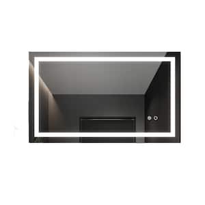 40 in. W x 24 in. H Rectangular Frameless LED Anti Fog Switch Touch Wall Mounted Bathroom Vanity Mirror