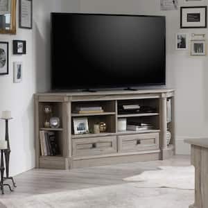 Palladia 61 in. Oak Engineered Wood Corner TV Stand with 2 Drawer Fits TVs Up to 60 in. with Adjustable Shelves