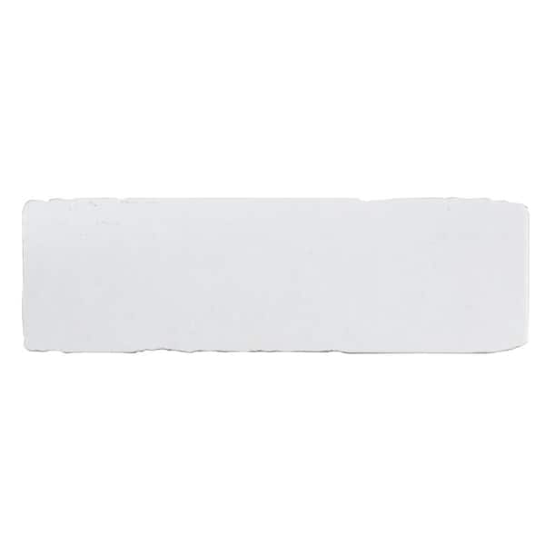 Jeffrey Court Chalk Brick White 3 in. x 10 in. Subway Matte Textured Porcelain Wall and Floor Tile (0.201 sq. ft. /Each)