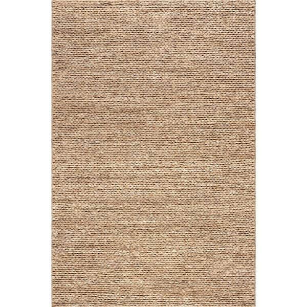 Softest Knit Wool Tan 10 ft. x 14 ft. Indoor Area Rug