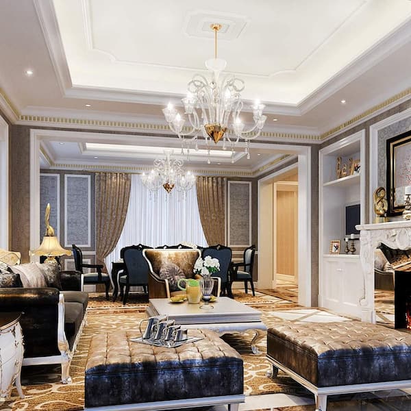 60-Watt Equivalent BA10 E12 Candelabra Dim Filament CEC Frosted Glass Chandelier LED Light Bulb Daylight 5000K (12-Pack)