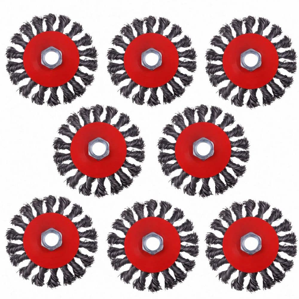 8 Pack 4 Inch Wire Wheel Brush for Angle Grinder, Twist Knotted Carbon Steel Wire Wheels, 5/8 Inch Thread Arbor price history on PriceWatchPro