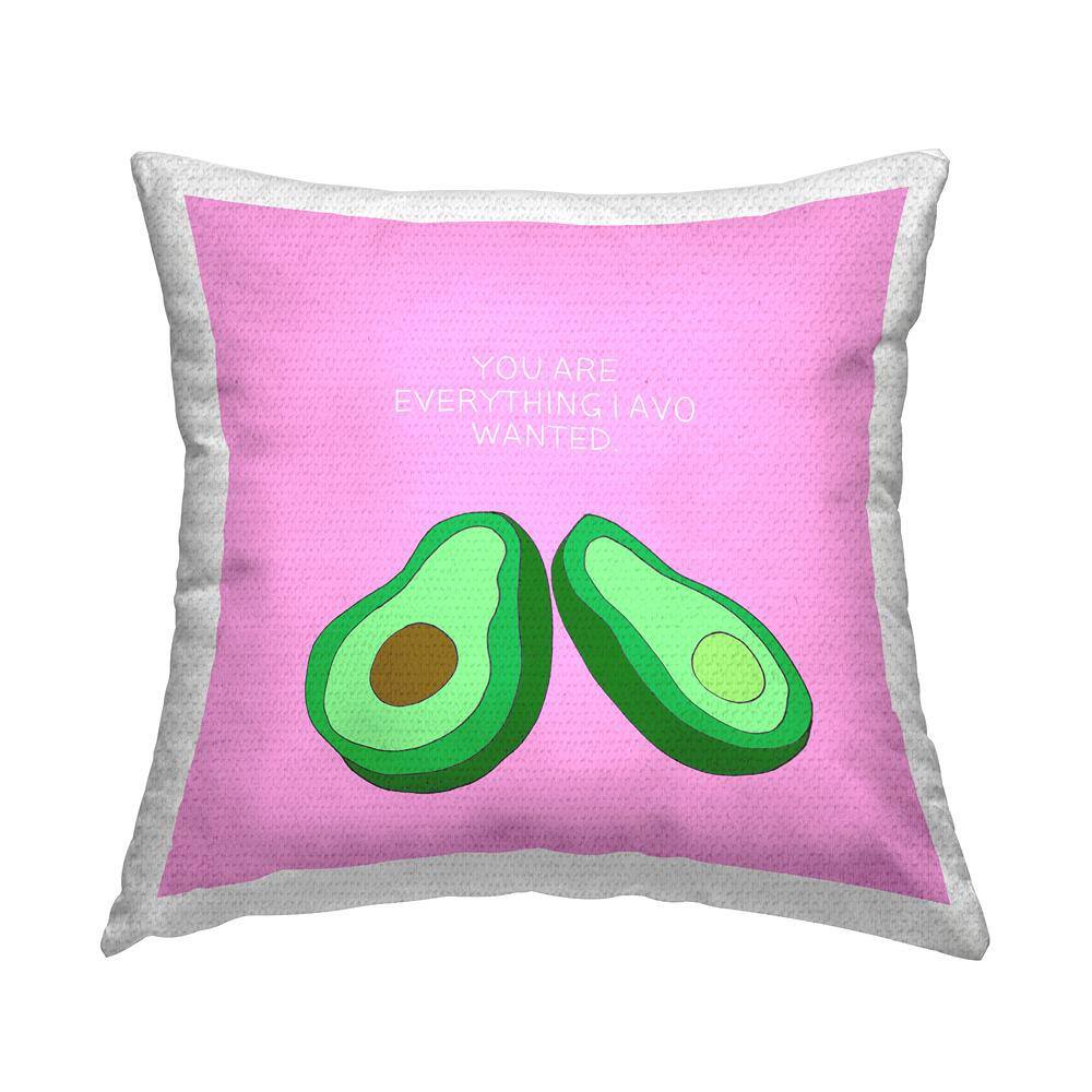 Everything I Avo Wanted Avocado Food Pun Pink Square Outdoor Throw Pillow price history on PriceWatchPro