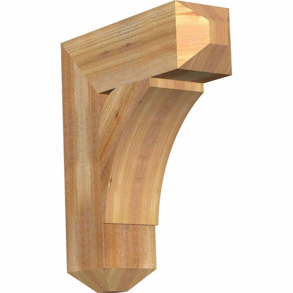 Ekena Millwork 6 in. x 24 in. x 20 in. Western Red Cedar Thorton Craftsman Rough Sawn Bracket