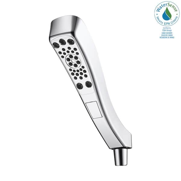 Delta 4-Spray Patterns 1.75 GPM 2.38 in. Wall Mount Handheld Shower Head with H2Okinetic in Chrome