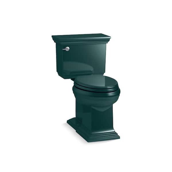 KOHLER Memoirs Gravity Fed Stately 2-Piece Elongated Toilet With Concealed Trapway, 1.28 GPF in Teal