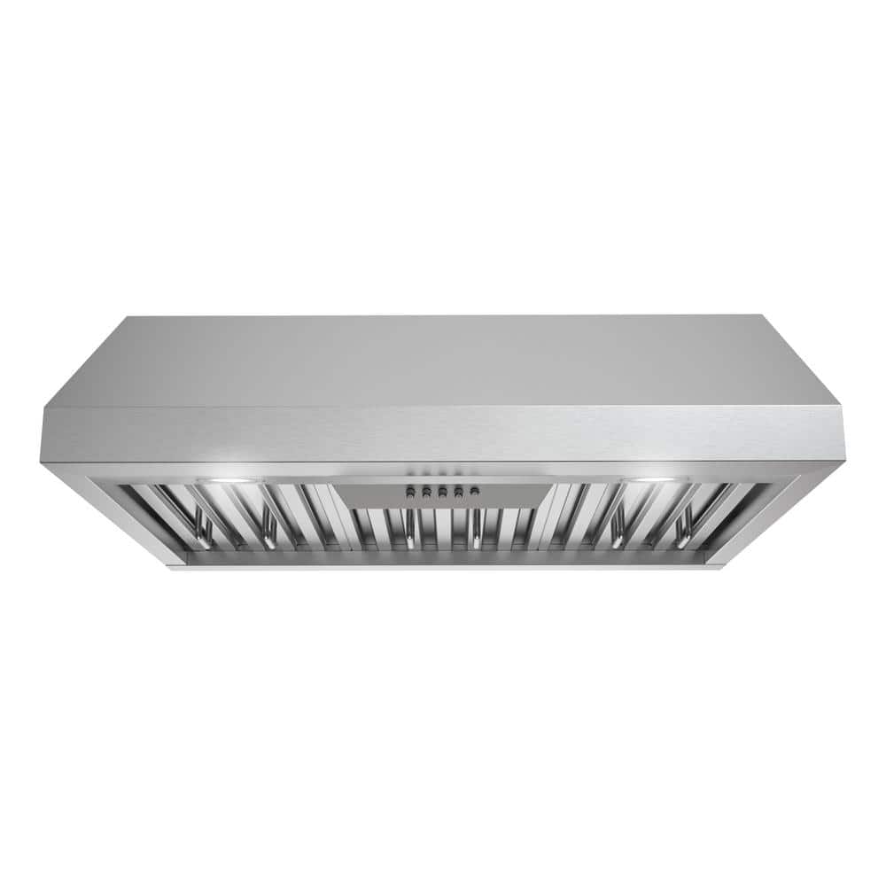 30 in. 406 CFM Loculi Ducted Under Cabinet Range Hood in Stainless Steel,Baffle Filters, Push Button Control, LED Lights