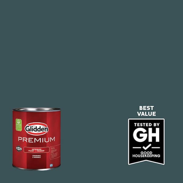 Glidden Premium 1 qt. PPG1034-7 Mountain Pine Semi-Gloss Interior Latex Paint