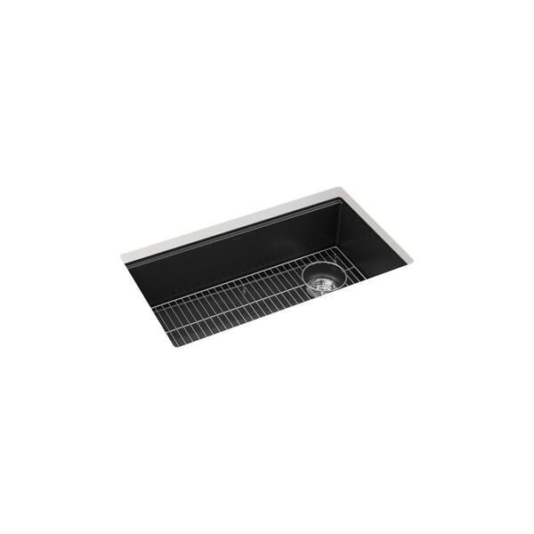 KOHLER Billings 32.5 in. Undermount Single-Bowl Kitchen Sink in Matte White