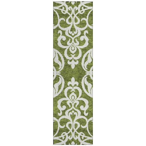 Addison Rugs Chantille Machine Washable Indoor/Outdoor Abstract ACN973 Green 2 ft. 3 in. x 7 ft. 6 in. Area Rug