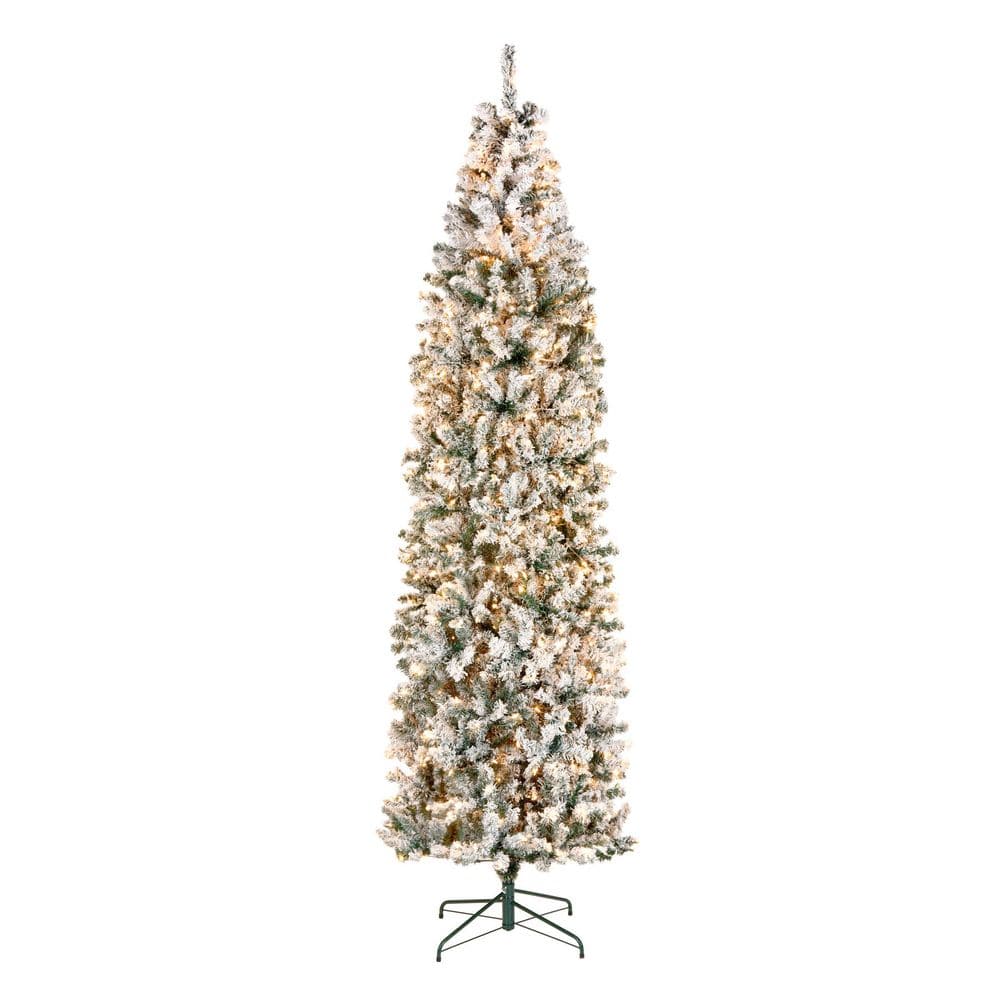 First Traditions 9 ft. Acacia Flocked Artificial Christmas Tree with Clear Lights price history on PriceWatchPro