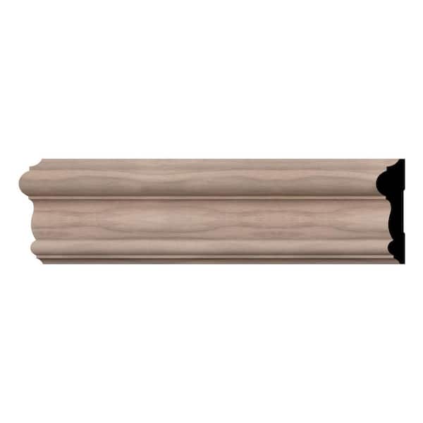 WM297 0.69 in. D x 3 in. W x 96 in. L Wood Walnut Chair Rail Moulding