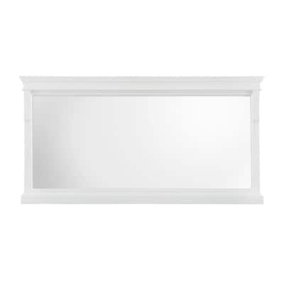 60 in. W x 31 in. H Framed Rectangular Bathroom Vanity Mirror in White
