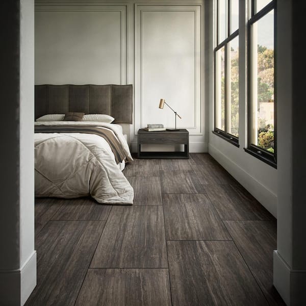 Articulo Story Brown 18 in. x 36 in. Glazed Porcelain Floor Tile (13.59 sq. ft./case)