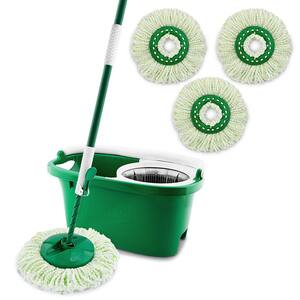 Microfiber Tornado Wet Spin Mop and Bucket Floor Cleaning System with 3 Refills
