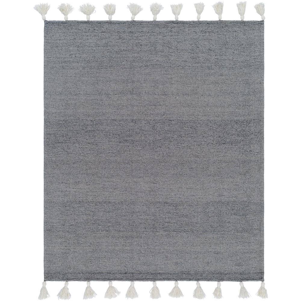 Kapri Black and Light Beige Cotton Reversible Throw Blanket