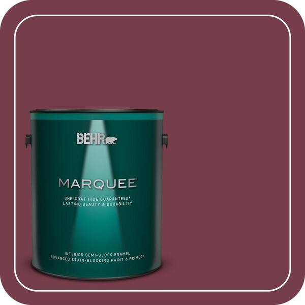BEHR MARQUEE 1 gal. #ICC-110 Vintage Merlot Semi-Gloss Enamel Interior Paint & Primer