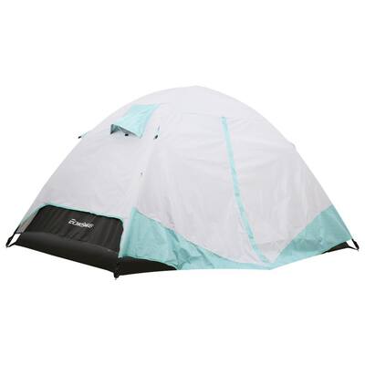 EchoSmile 7.5 ft. x 6.5 ft. White and Green 2-Person Tent