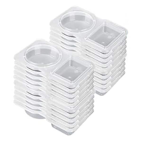 5.5 oz. Clear PP5 Plastic Snack Condiment Food Storage Container with Lids Portion Control 20-Pack Reusable Stackable