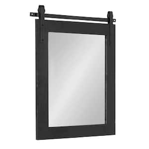 Cates 30 in. x 22 in. Classic Rectangle Framed Black Wall Mirror