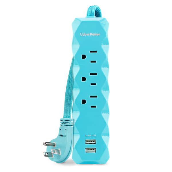 CyberPower 3 ft. 3-Outlet 2-USB Surge Protector