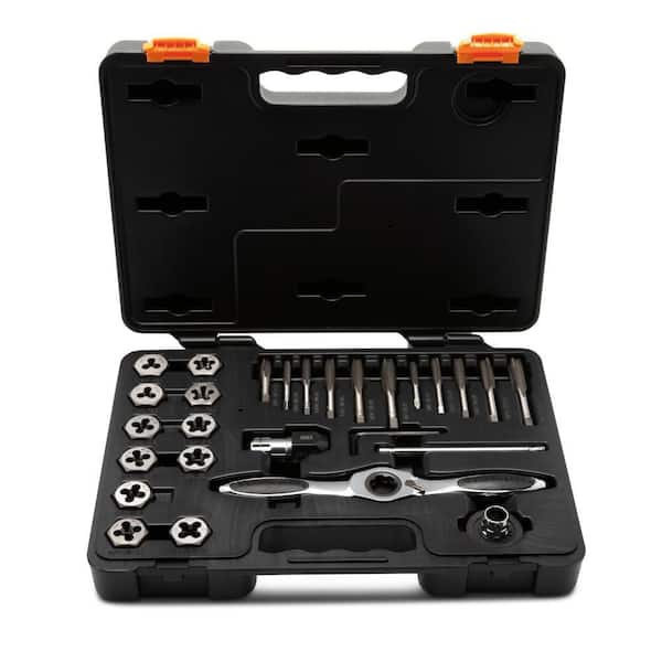 SAE Ratcheting Tap and Die Set (27-Piece)