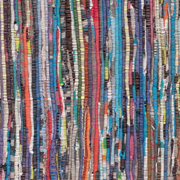 SAFAVIEH Rag Rug Rust/Multi 4 ft. x 4 ft. Round Striped Area Rug - image 5
