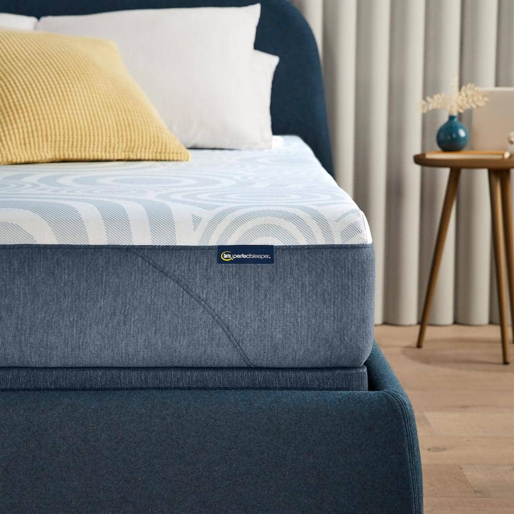 California King Light Blue Gel Memory Foam Mattress