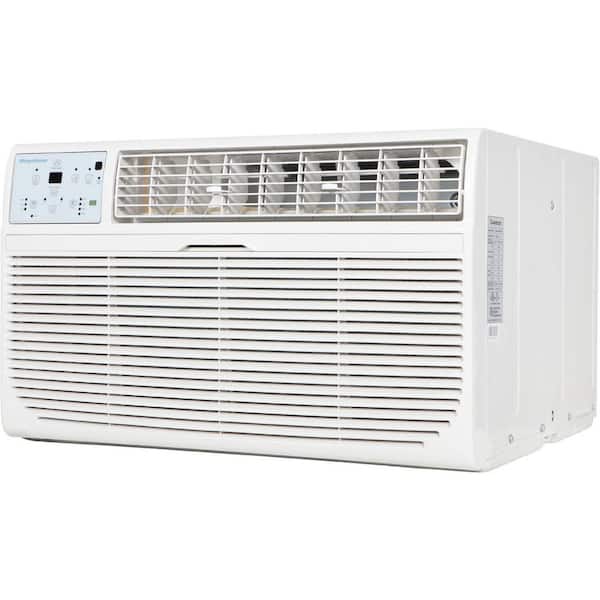 10,000 BTU 230V Through-the-Wall Air Conditioner Cools 450 Sq. Ft. with Heater in White