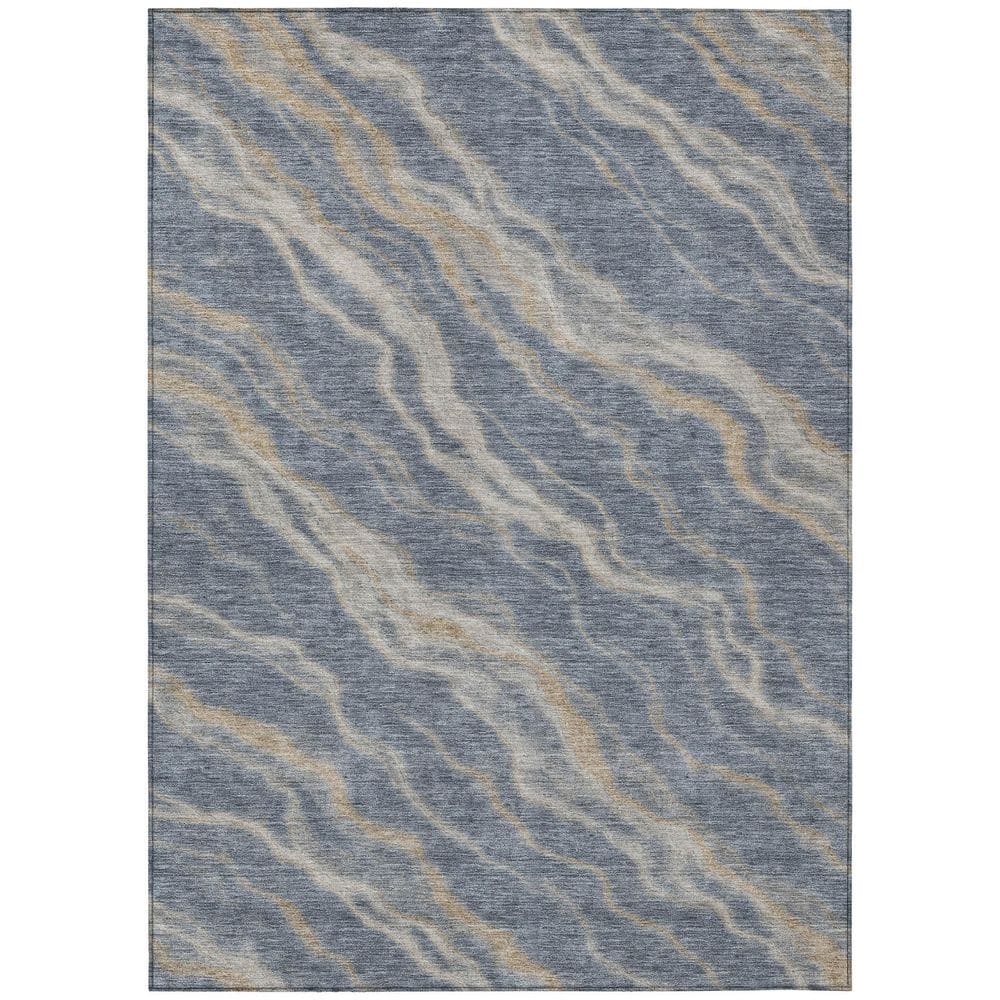 Chantille Machine Washable Indoor/Outdoor Abstract ACN2953 Denim 10 ft. x 14 ft. Area Rug price history on PriceWatchPro