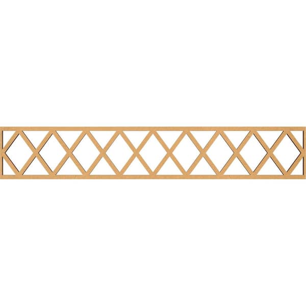 Ekena Millwork Wolford Fretwork 0.375 in. D x 46.625 in. W x 8 in. L MDF Wood Panel Moulding