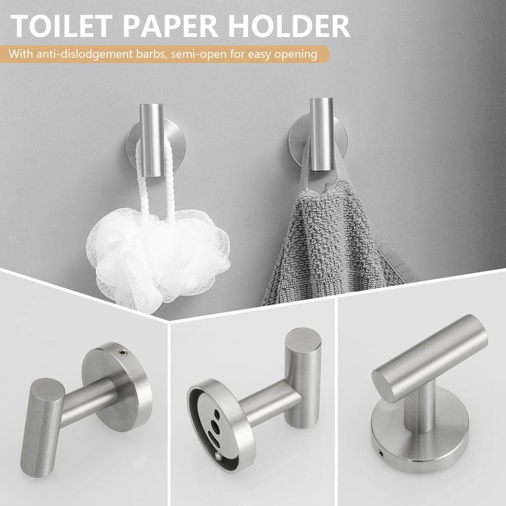 Brushed Nickel 4-Piece Bathroom Hardware Set