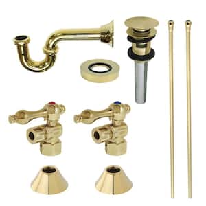 Trimscape Modern Plumbing Sink Trim Kit 1-1/4 in. Brass with Bottle Trap in Polished Brass