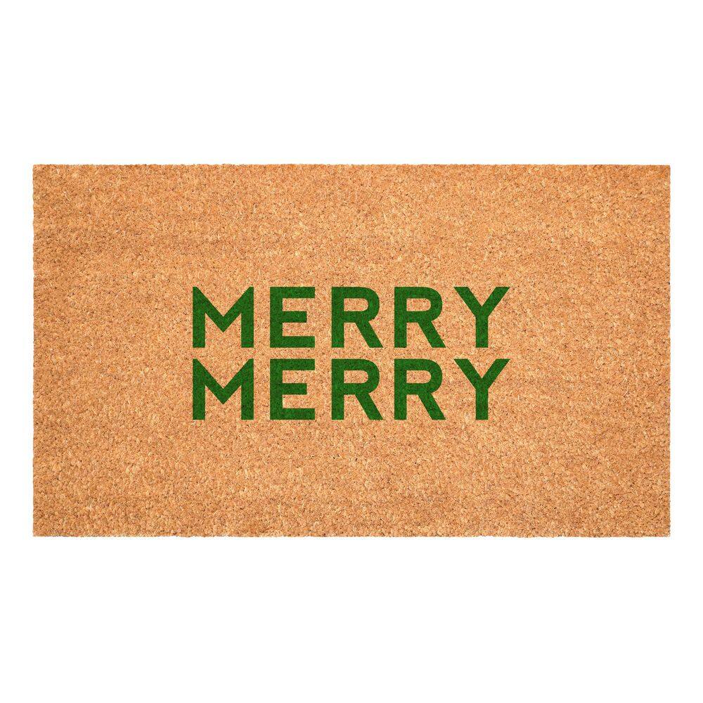 Green Modern Merry 17 in. X 29 inIndoor Outdoor Door Mat price history on PriceWatchPro