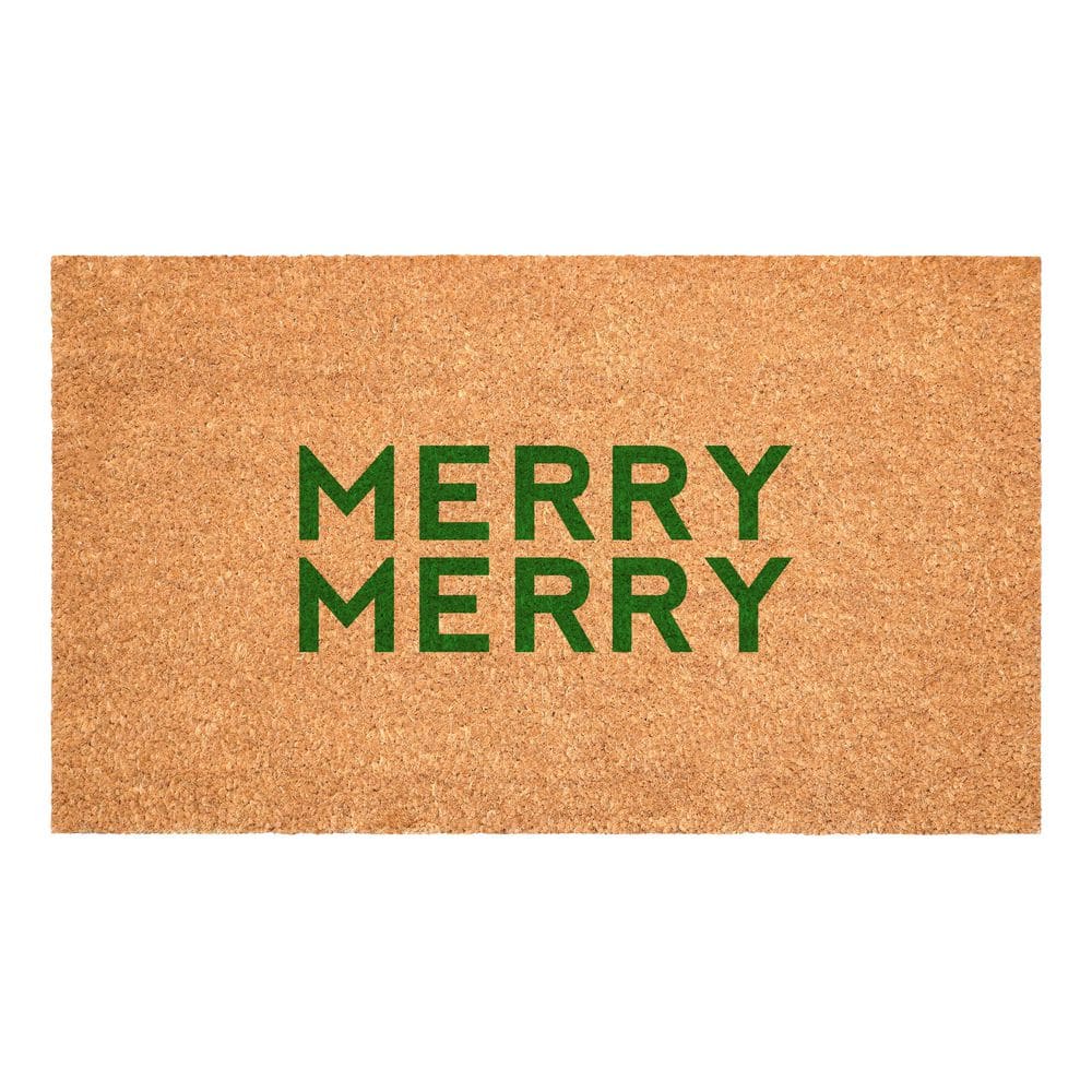 Green Modern Merry 24 in. X 36 inIndoor Outdoor Door Mat price history on PriceWatchPro