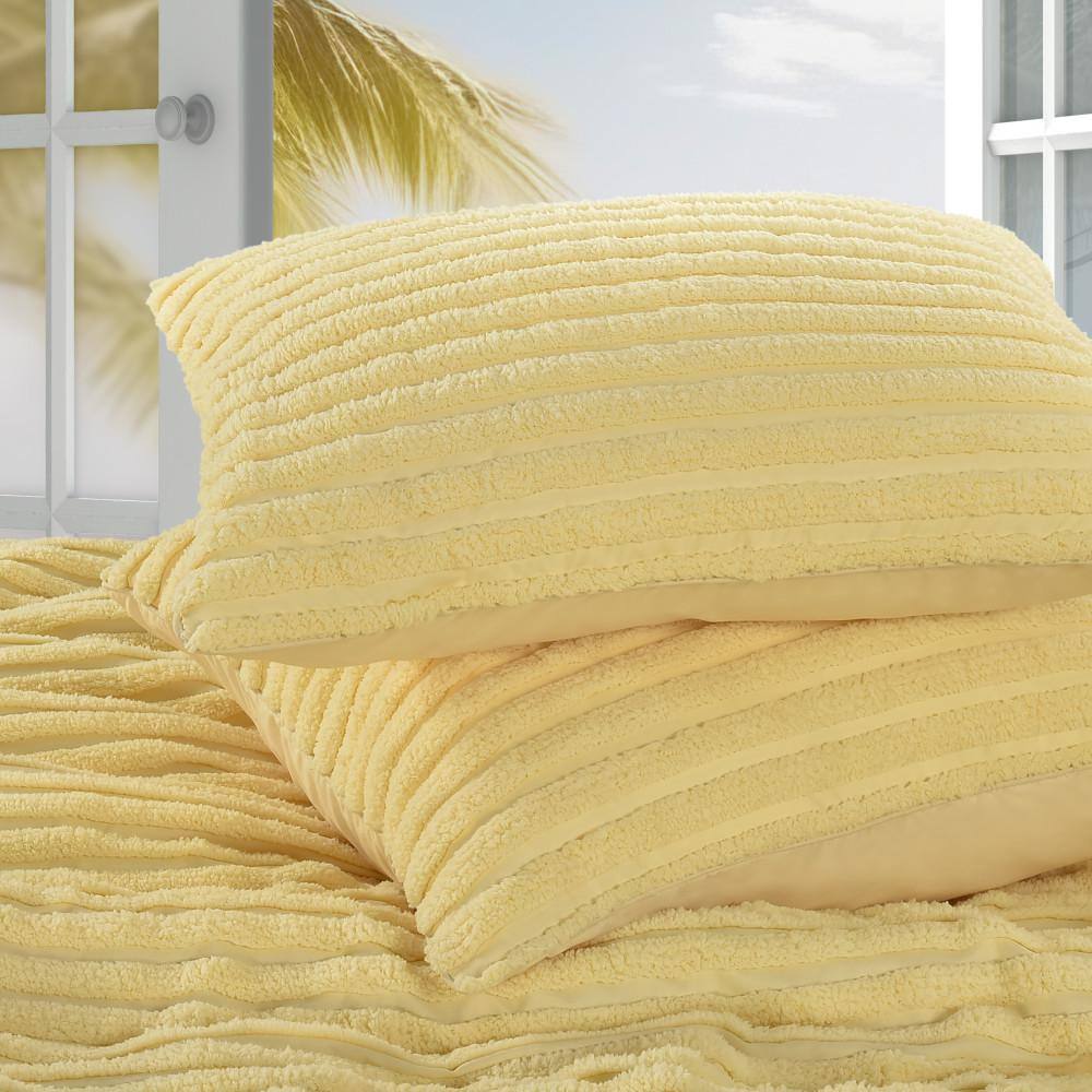 Yellow Queen Comforter Set with Soft Plush Fabric