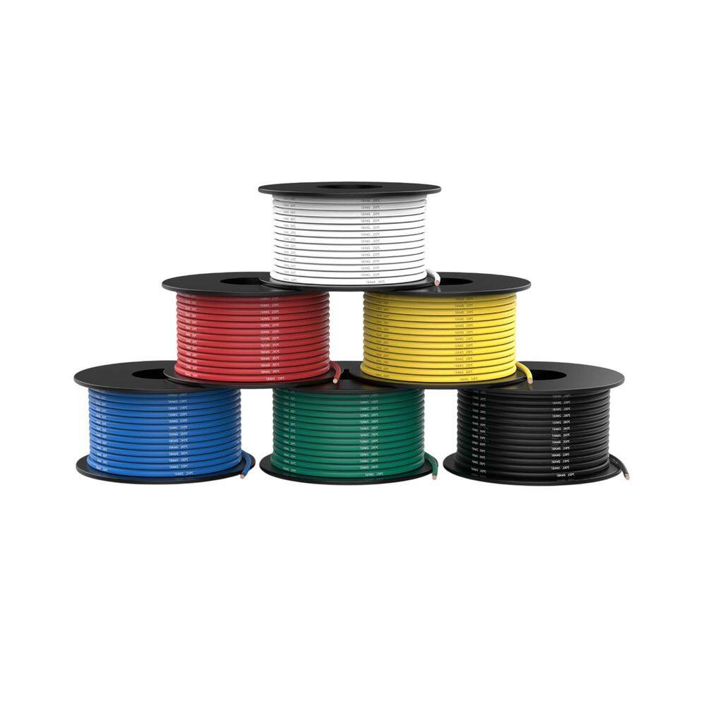 180ft 18 Gauge 6 Conductor Stranded Tinned Copper Flexible Silicone Insulated Landscape Lighting Wire Kit Cut price history on PriceWatchPro