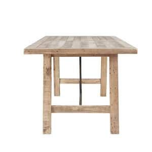 Sonoma Natural Wood 72 in. 4-Legs Dining Table Seats 6