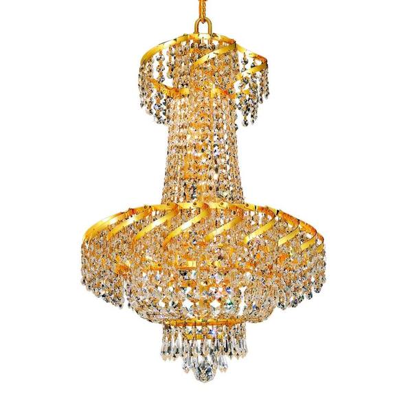 Elegant Lighting 6-Light Gold Chandelier with Clear Crystal