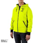 Men's Large M12 12-Volt Lithium-Ion Cordless High -Vis Heated Jacket Hoodie (Jacket and Battery Holder Only)