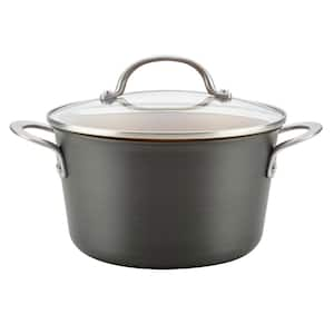 OXO Good Grips 6 qt. Hard-Anodized Aluminum Nonstick Stock Pot in Gray with  Glass Lid CC002664-001 - The Home Depot