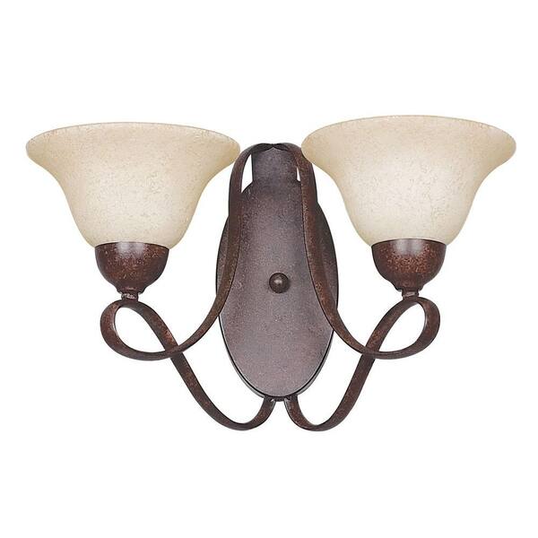 Sunset Lighting Valentine 2-Light Oil Rubbed Bronze Wall Sconce