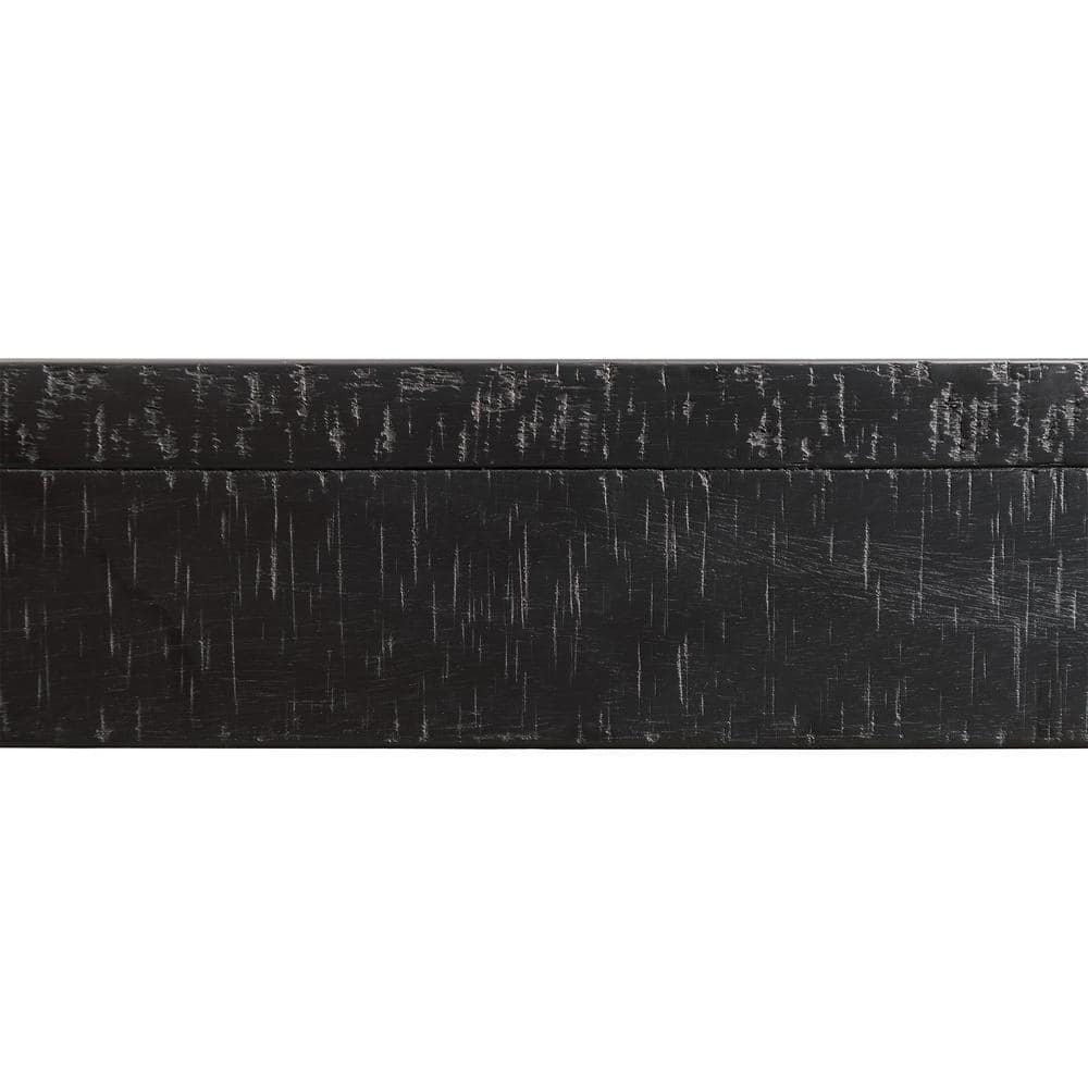 Enrico Rectangular Walnut Coffee Table with Black Metal Legs