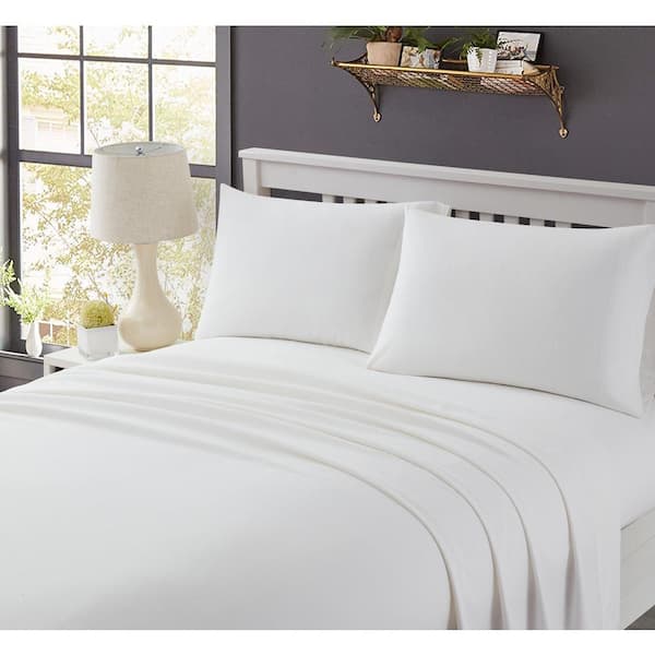 Unbranded Mhf Home 4-Piece White Solid Full Sheet Set