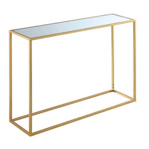 Gold Coast 42 in. Gold Standard Height Rectangular Mirror Top Console Table